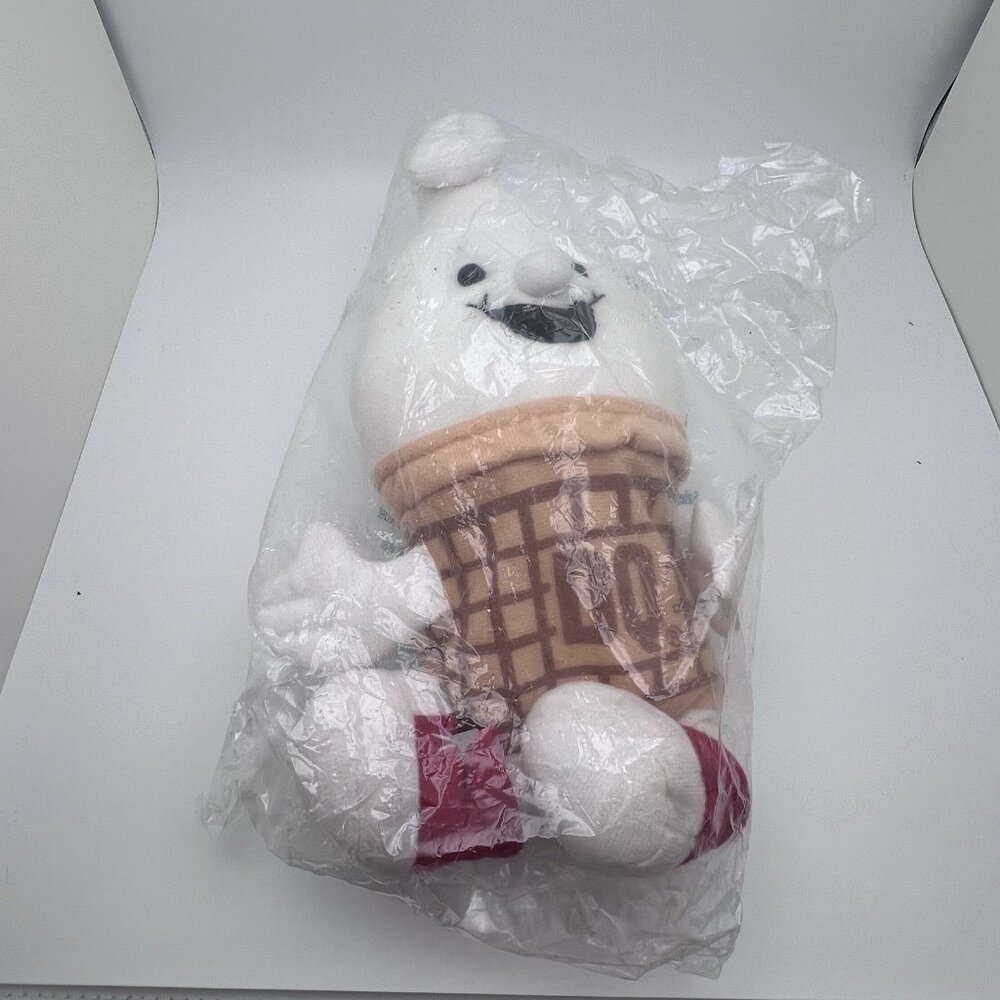 Dairy Queen Curly Top Plush Stuffed Toy Ice Cream‎ Cone 12" 1999 Vintage Sealed